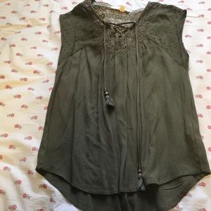 Army green shirt